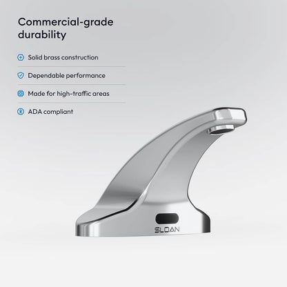 SF-2350 Sensor Faucet, 0.5 GPM, Back-Check Tee, Polished Chrome